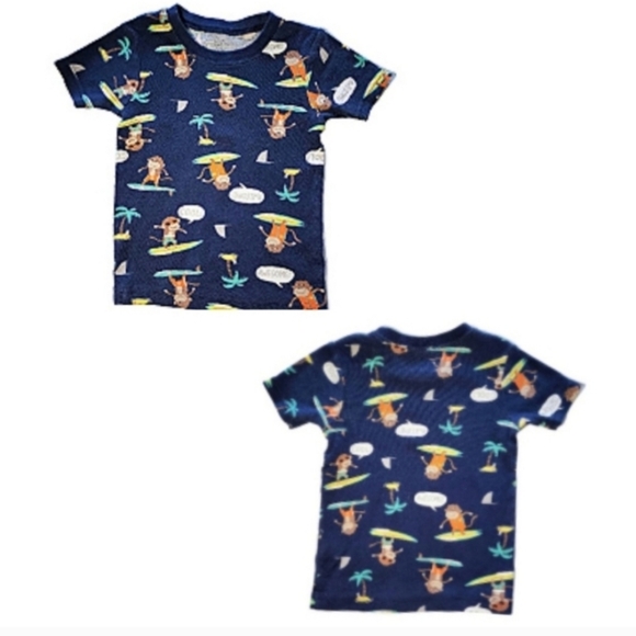 CARTER'S TODDLER BOY'S PAJAMA BUNDLE BLUE/GREEN 3T - Picture 2 of 9